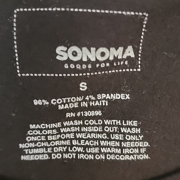 Sonoma Black Cotton Tank, NWT, Small - Picture 4 of 5
